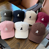 韩国棒球帽子女迪丽热巴徐梦洁同款 鸭舌帽逗号纯棉遮阳帽