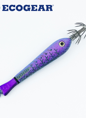 日本ECOGEAR丸九重铅木虾夜光UV15号鱿鱼钩吹筒深场火箭筒墨鱼