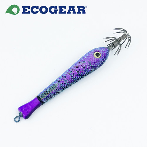 日本ECOGEAR丸九重铅木虾夜光UV15号鱿鱼钩吹筒深场火箭筒墨鱼