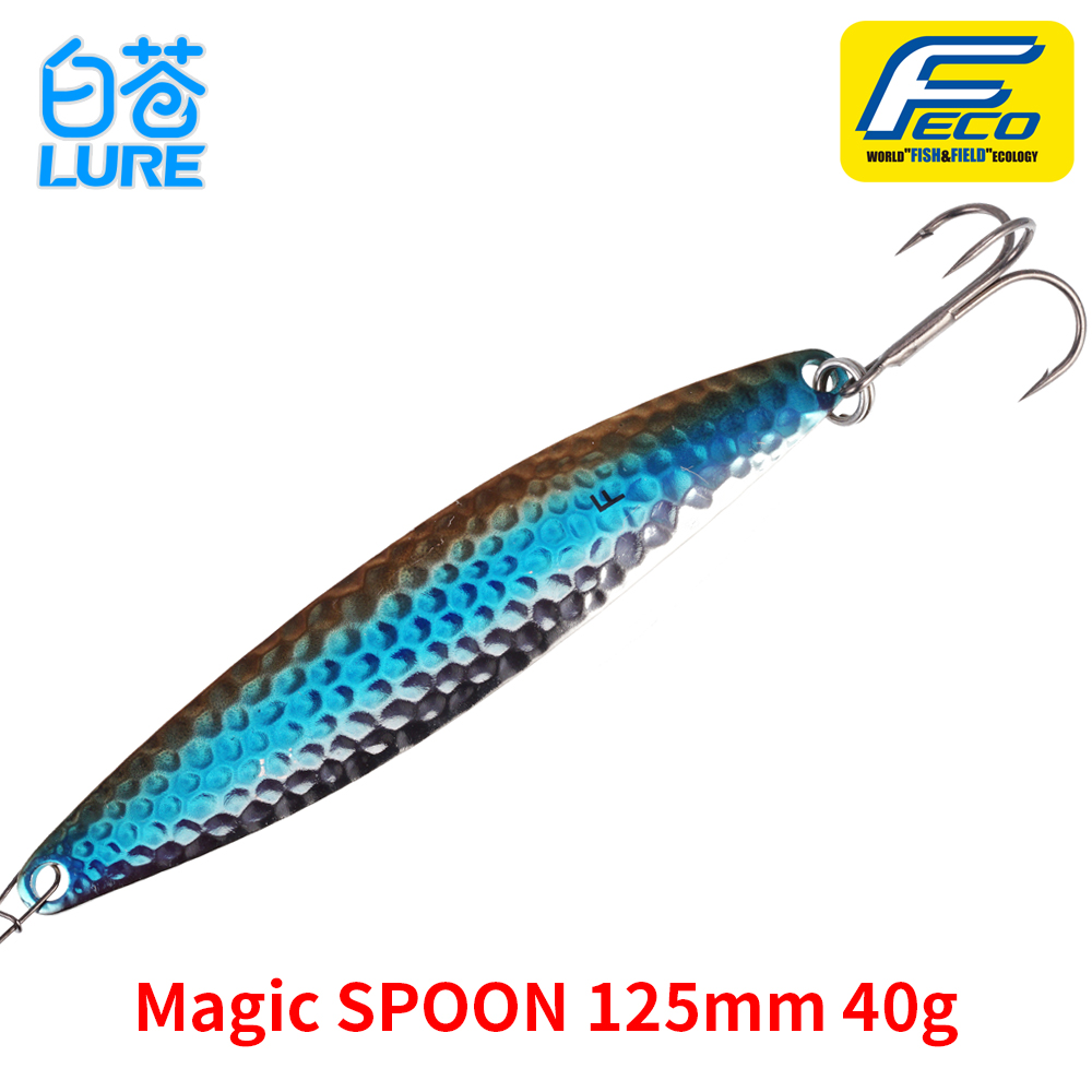 日本IK纯铜大亮片MAGIC SPOON125 40g大型鲈鱼狗鱼哲罗鲑勺子亮片