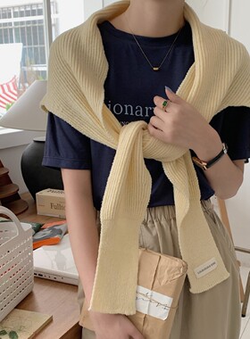 【原创自制】针织披肩外搭装饰 开叉小众设计感 韩国简约小坎肩女