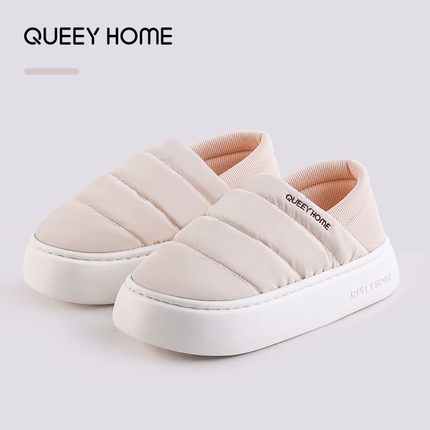 新疆棉包跟棉拖鞋女秋冬2025新款防水防滑厚底加绒情侣保暖棉xc32