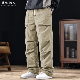 直筒裤 冬季 男宽松大码 羽绒裤 子防风防水冲锋滑雪保暖QW62 2025新款