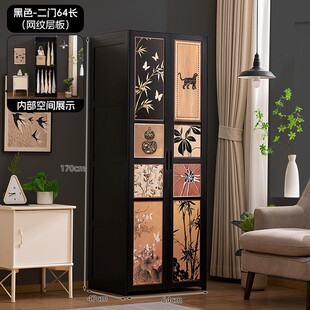 加厚升级|家用简易衣柜经济性出租房用挂衣区组装防尘货架式卧室