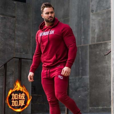 Muscle Fitness New Winter Sports Pullover Sweatshirt Cotton