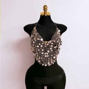New sequined camisole hot selling tops for music festivals,