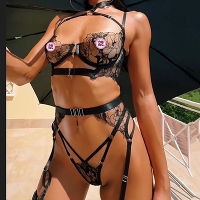 Sexy lingerie, erotic suit, women's clothing, embroidered ga