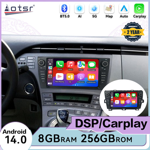 适用于海外2009-2013年丰田普锐斯Prius左肽安卓大屏导航Carplay