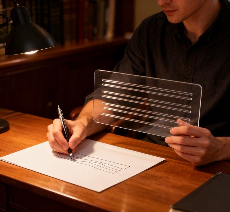 3mm五线谱打格画线尺子学生规范写字矫正无刻度教学考试高效标准