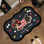 异形卡通腊肠狗硅藻泥浴室地垫防滑吸水家用厕所卫生间门口脚垫子