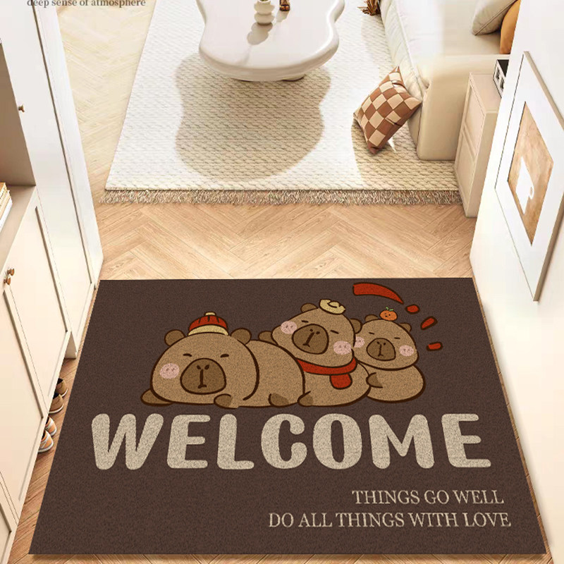 卡通入户门丝圈地垫大门口防滑脚垫门垫进门家用地毯门外蹭土裁剪,居家布艺,入户地垫,淘宝优惠券,粉丝福利购,淘宝优惠卷