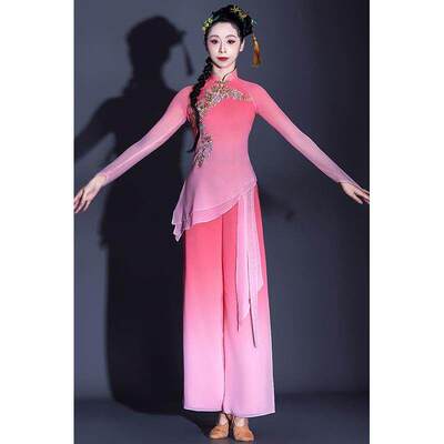 2026新款秧歌服古典舞服装胶州秧歌舞蹈服扇子舞演出服广场舞套装
