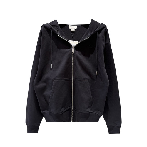 CK Jeans国内代购2025年秋冬新款女士刺绣连帽开衫卫衣47B237G