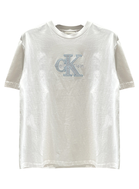 CK Jeans国内代购2026年春夏新款男女同款纯棉短袖T恤4RF819G