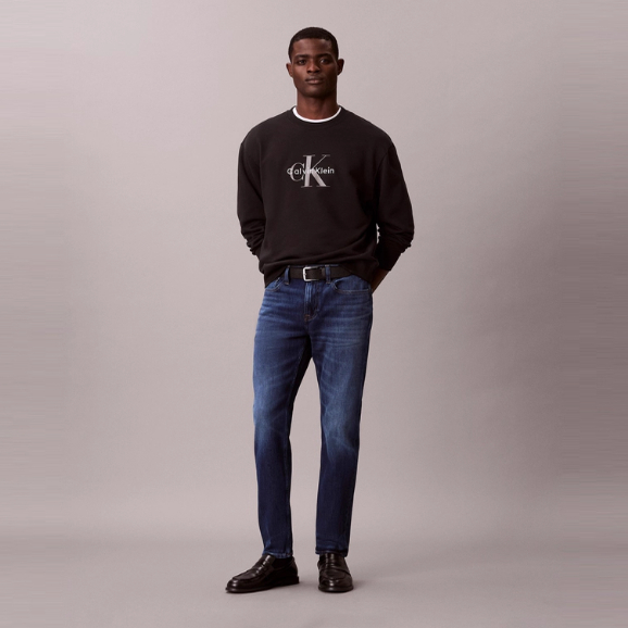 CK Jeans25秋冬新款男士通勤合体楔形锥形微弹洗水牛仔裤4RE747G