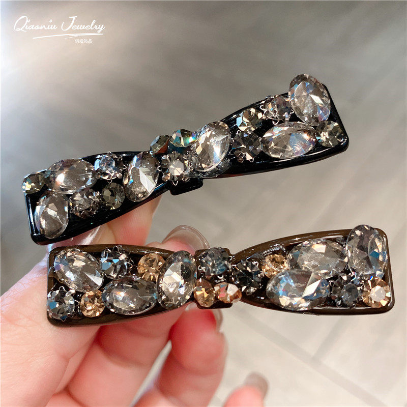 闪钻蝴蝶结鸭嘴夹奢华高端发夹头饰发卡女士洋气刘海侧边碎发夹子,饰品/流行首饰/时尚饰品新,发饰,淘宝优惠券,粉丝福利购,淘宝优惠卷