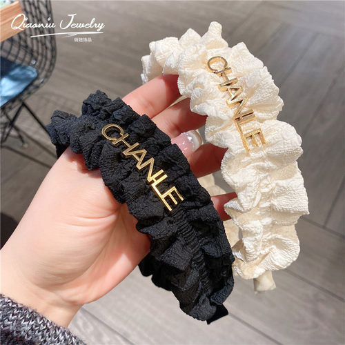 发箍布艺小香风褶皱边