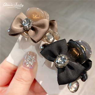 缎带蝴蝶结小抓夹女高级感2026新款前额刘海发夹侧边发卡头饰夹子