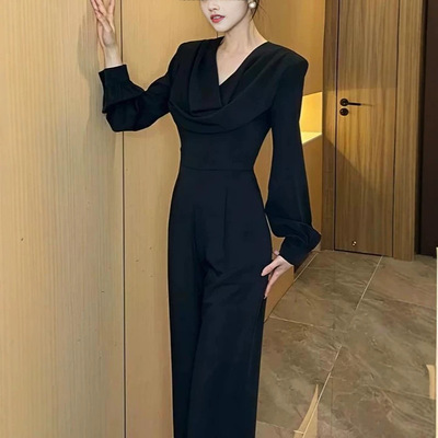 [现货]气质女神范连体裤2026夏季新款时尚连身裤薄款高腰连衣裤