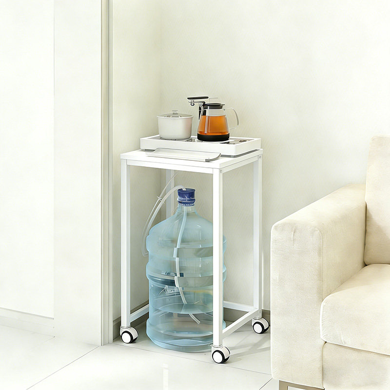 烧水壶放置架桶装水上方可移动放置架客厅落地碳钢架