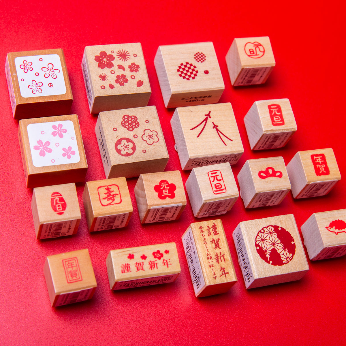 日本kodomo和风新年印章