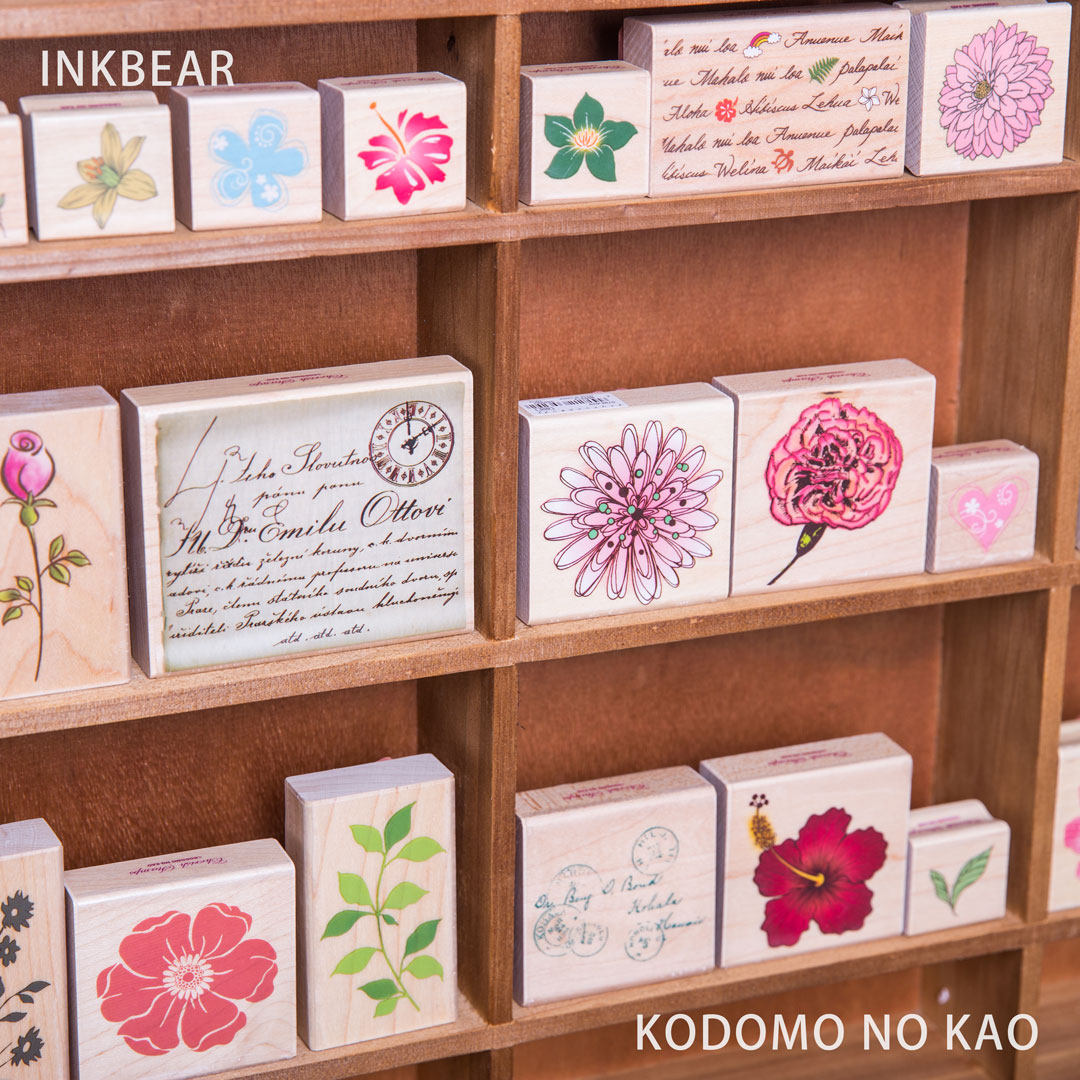 现货 日本kodomo no kao 复古木质花朵花卉花草植物手