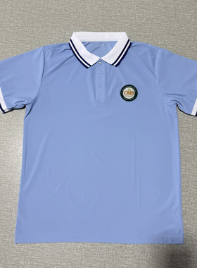 皇冠中学夏天短袖冰丝校服上衣