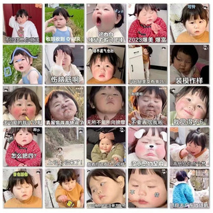 小肉包摇一摇贴纸可爱表情包抽象120张手帐笔记本电脑手机装饰DIY