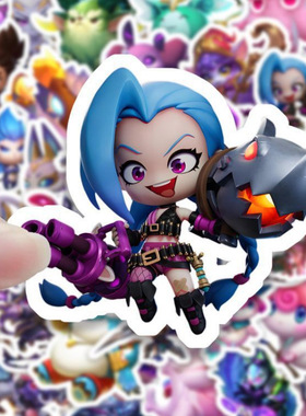 金铲铲英雄贴纸200张卡通diy装饰手机壳手帐行李箱笔记本电脑防水