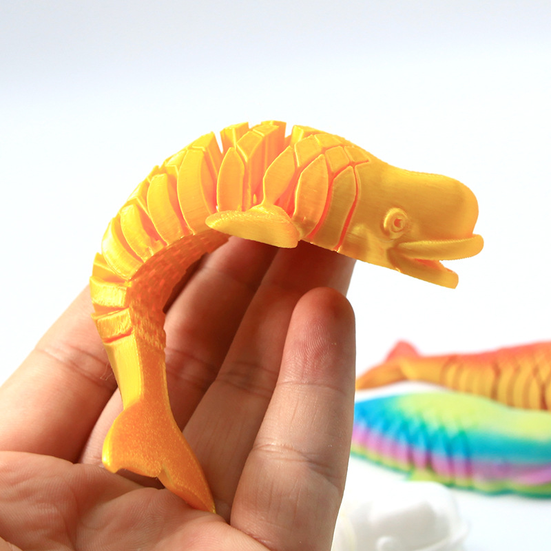 3D打印彷真鲸鱼模型摆件创意动物儿童玩具鱼缸装饰礼品摆件大全