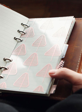 A5A6活页本分类笔记本烫金分隔页卡纸隔板6孔索引页指示标签配件