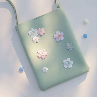 樱花刺绣布贴可缝可贴衣服补丁贴