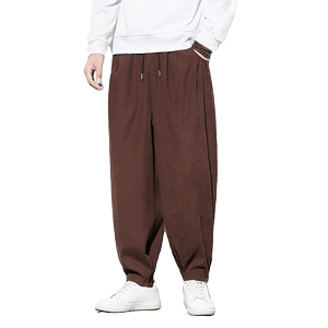 2024秋装新品灯芯绒萝卜裤风男士宽松哈伦裤休闲灯笼裤K23P45图片