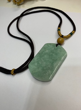 天然翡翠豆种平安无事牌特价出