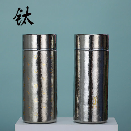 水晶贵族迷你220ml纯钛保温杯口袋杯礼盒包装礼品女士杯定制团购