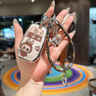 适用丰田凯美瑞钥匙套亚洲龙女高级感威兰达锋兰达chr皇冠车扣壳