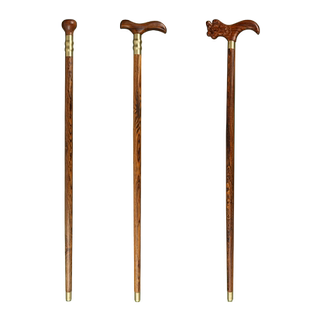 老人防滑拐杖轻便老年人手杖圆头三节可折叠文明杖实木龙头拐棍