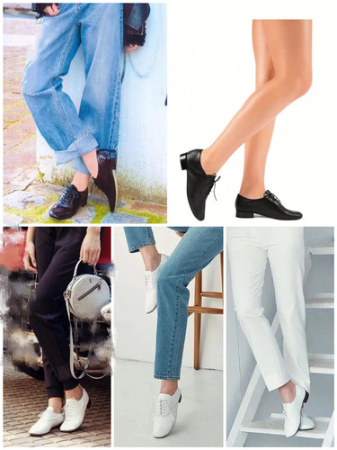 纯原柔软羊皮舒适风系带芭蕾舞鞋