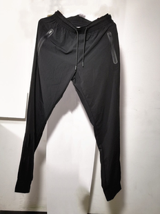 薄软口袋拉链可收纳弹力速干九分运动休闲裤 尾dan男女长裤 夏秋款