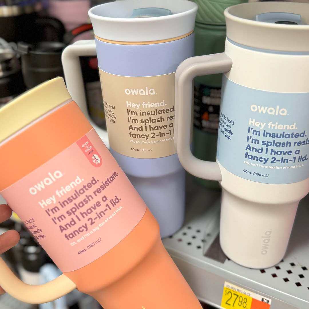 Owala Tumbler 40OZ 大容量不锈钢保温杯保温杯车载杯北美爆款