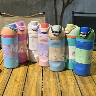 owala Kids16OZ保温杯水杯不锈钢吸管保温杯运动杯弹盖杯 Freesip