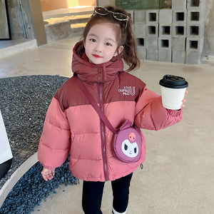 女童羽绒服冬季2024新款儿童洋气加厚宝宝韩版冬装保暖白鸭绒外套