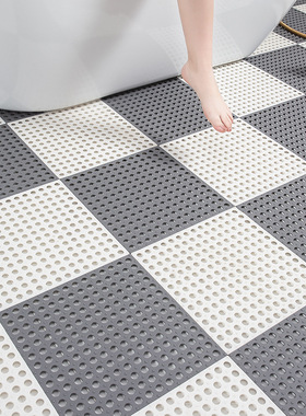 卫生间地垫浴室防滑垫淋浴家用镂空可拼接家用洗澡间厕所脚垫地垫