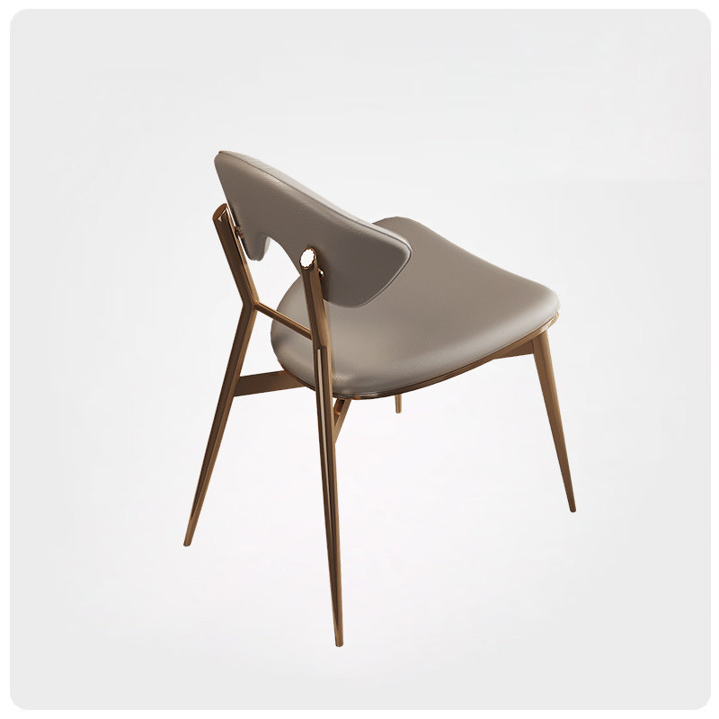 Mobeier 家用餐椅高级感休闲洽谈椅西餐厅皮椅轻奢现代简约餐桌椅