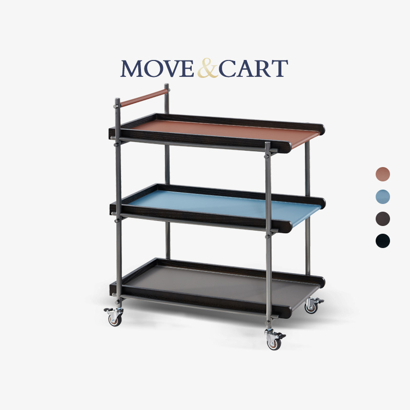 移动置物架沙发边几轻奢马鞍皮车