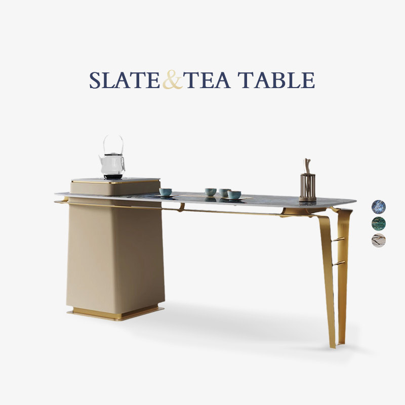 Mobeier 轻奢现代岩板茶桌书桌一体两用家用高级感茶桌椅组合,住宅家具,茶几,淘宝优惠券,粉丝福利购,淘宝优惠卷