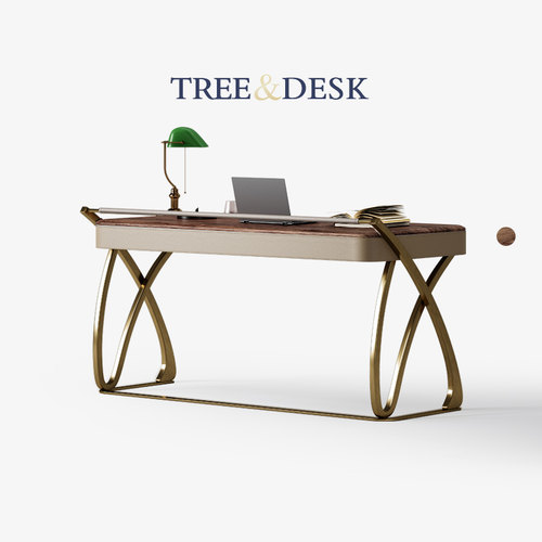 北美黑胡桃木书桌家用轻奢高级感