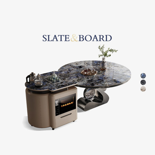 岛台圆餐桌一体可分离家用小户型