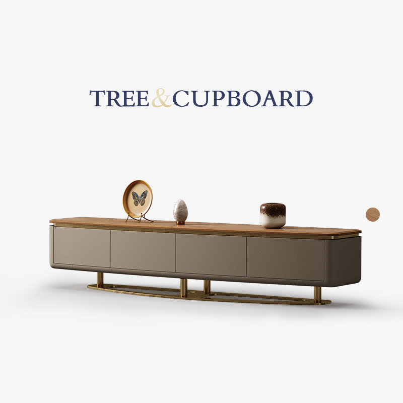 Mobeier 实木电视柜茶几组合轻奢现代客厅家用高端白蜡木地柜