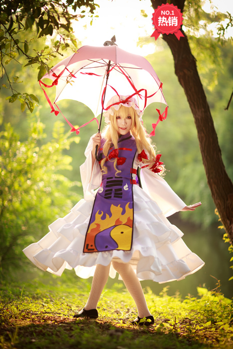 cosplay 服饰 ,东方project 八云紫/紫妈cos道士服cosplay